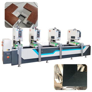 Machine sans couture pour portes et fenêtres UPVC avec soudeur à <span class=keywords><strong>double</strong></span> cadre Fabrication en <span class=keywords><strong>PVC</strong></span> avec moteur central et composants PLC - Product Image 1