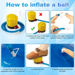 Ballon de yoga et de fitness anti-éclatement en PVC écologique, antidérapant, pour la grossesse et l'accouchement, avec pompe pour l'entraînement au yoga et au fitness - Product Image 6