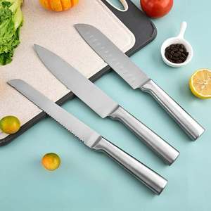 Trực Tuyến Hot Bán Chuyên Nghiệp Nhà Bếp Đầu Bếp Dao <span class=keywords><strong>Hollow</strong></span> Xử Lý Nhà Bếp Dao Set Slicer Bánh Mì Paring Tiện Ích Dao - Product Image 2
