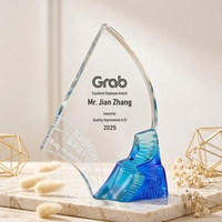 Trophée en cristal personnalisé, plaque gravée artisanale traditionnelle pour banquet, cadeau pour employé exceptionnel ou partenaire commercial