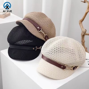 Cappello da Donna in Paglia Stile Newsboy, Cappello Ottagonale Estivo, MOQ 300, Mix di 3 Colori, Direttamente dalla Fabbrica - Product Image 1