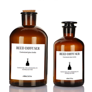 Tonda originale rotonda Color ambra 500ml extra Large flaconi di vetro diffusori di canneto oversize in magazzino - Product Image 3