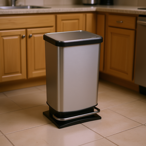 Poubelle à pédale ROTHO Paso Step 30L en acier inoxydable pour cuisine - Product Image 3