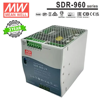 Alimentation à découpage industrielle MeanWell NDR-120/240-24 Série MDR EDR pour montage sur rail DIN, 480W 240W 24V 12V 10A