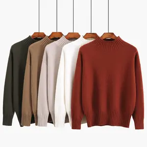 Classic Mongolia 100 Cashmere Turtle Neck Sweaters Finest Cashmere Plain Knit Warm Cashmere Sweater