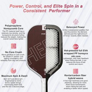 カーボンファイバー ピックルボールパドル 16mm USAPA カーボンファイバー ピックルボールパドル - Product Image 4