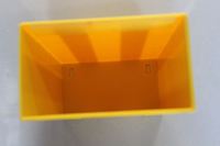 Boîte de rangement à petit tiroir en plastique jaune transparent à empiler pour blocs de pièces Vente en gros PP organisation