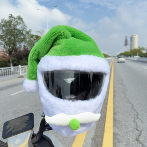 Venta Directa de Fábrica, Gorro Navideño Divertido para Exteriores, Funda Personalizable para Casco de Motocicleta con Diseño de Papá Noel - Product Image 4