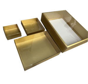 IMEE bianco nero personalizzato di grandi dimensioni dolce panetteria scatola regalo scatola di cioccolato Dessert torta di <span class=keywords><strong>caramelle</strong></span> con coperchio trasparente - Product Image 6