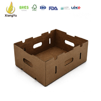 Op maat gemaakte, met was geïmpregneerde golfkartonnen tray met ventilatiegaten voor het verpakken van groenten, verse producten en koudeketentransport.
