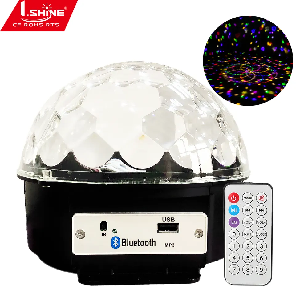 Factory Directly China Cheap Strobe Disco Light 9 Color Crystal Magic Ball Color Changing Led Christmas Lights