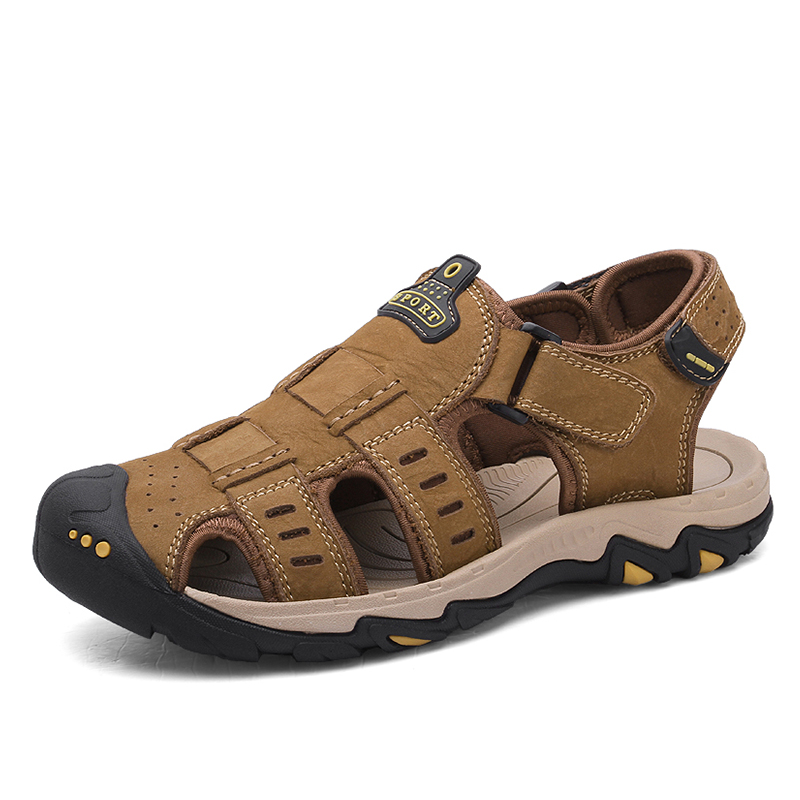 chinese dress ladies Harssidanzar Mens Genuine Leather Sandals main image 1