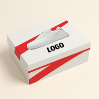 Individuell gestaltete, kostenlose Design-Luxus-Schuhverpackung aus rotem und weißem Karton mit Ihrem eigenen LOGO-Etikett