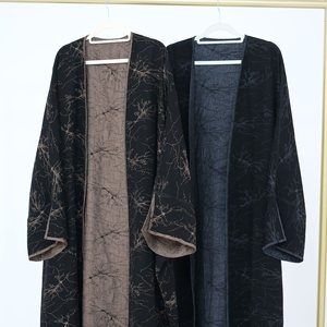 Loriya Abaya EID Customized Fabric New Abaya Kimono Turkey Dubai Abaya Slit Sleeves <strong>Plus</strong> <strong>Size</strong> Womens Cardigan Islamic <strong>Clothing</strong> - Product Image 6