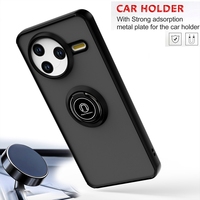 Étui de protection magnétique pour téléphone portable avec porte-anneau pour Xiaomi Poco F7 Pro Antichoc Soft TPU Hard PC Back Cover Cases