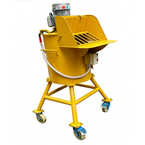 Malaxeur à mortier sur roues, facile à déplacer, avec une capacité de 130 L, adapté aux travaux de construction à domicile et sur petite échelle. - Product Image 1