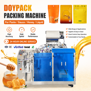 เครื่องบรรจุและปิดผนึกแบบอัตโนมัติสำหรับบรรจุภัณฑ์แบบตั้งได้ Doypack ช่วยประหยัดแรงงาน เหมาะสำหรับบรรจุน้ำผึ้ง น้ำเชื่อม ซอส และของเหลวอื่นๆ - Product Image 1