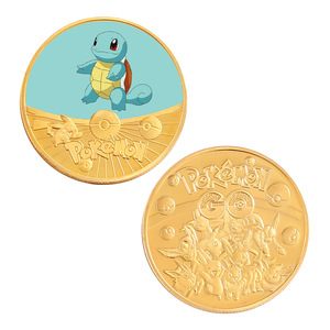 Vente en gros de pièces de monnaie commémoratives Pokémon de 40 mm, Pikachu, Psyduck, Squirtle, édition spéciale Journée des enfants - Product Image 3