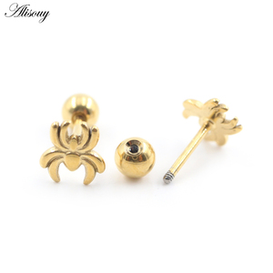 2 pièces Bijoux <span class=keywords><strong>de</strong></span> <span class=keywords><strong>piercing</strong></span> en Titane : Croix, Araignée, Serpent, Crâne, Épée, Arc, Plume, Étoile, Cercueil, Clou d'oreille, Boucle d'oreille hélix, Anneau <span class=keywords><strong>de</strong></span> <span class=keywords><strong>langue</strong></span> - Product Image 6