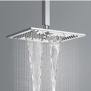 2-Function Waterfall &amp; Rainfall Plated <strong>Shower</strong> Head Water Saving Bathroom Faucet Accessory for <strong>Shower</strong> Room and <strong>Kitchen</strong> - Product Image 6
