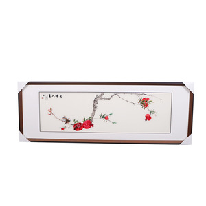 Cuadro de Bordado de Suzhou con Base de Seda y Marco de Madera, Serie Sonriendo a Través de la Vida, Decoración de Pared para Sala de Estar - Product Image 4