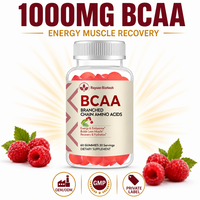 Gummies d'acides aminés pour adultes avec glutamine, citrulline, électrolytes et EAA 1000mg BCAA pour la gestion de l'énergie – Complément alimentaire naturel