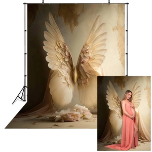 <span class=keywords><strong>Studio</strong></span> nhiếp ảnh thai sản người phụ nữ nền màu đen trắng người giám hộ thiên thần cánh trang trí Backdrop Prop trẻ sơ sinh chân dung nghệ thuật ảnh - Product Image 6