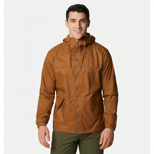 Cheap Price New Arrival OEM Custom Hooded Nylon Windbreaker <b>Jacket</b> Black Solid Color <b>Long</b> Sleeve Streetwear <b>Jacket</b> for <b>Men</b> - Product Image 1
