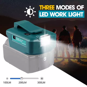 Fuente de Alimentación Cargador con Puertos USB Dobles y Luz LED Adaptador <span class=keywords><strong>ADP05</strong></span> para Baterías Makita de 14.4V y 18V - Product Image 3