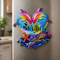 Aimant de réfrigérateur en résine imprimé par transfert UV, motif personnalisé, autocollant pour réfrigérateur, cadeau promotionnel pour le tourisme