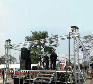 Aluminum alloy roof truss Aluminum roof truss system Stage bolt stage <b>lighting</b> truss Mobile concert stage equipment - Product Image 6