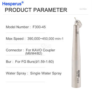 Turbina Dental de Fibra Óptica de Alta Velocidad con LED para Extracción Dental y Tratamiento Quirúrgico, Cabezal de 45 Grados para Acoplador Rápido KV - Product Image 2