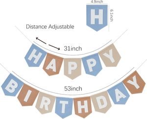 Décorations de fête d'<span class=keywords><strong>anniversaire</strong></span> en feutre coloré pour filles et femmes, bannière <span class=keywords><strong>Joyeux</strong></span> <span class=keywords><strong>Anniversaire</strong></span>, <span class=keywords><strong>guirlande</strong></span> de rubans arc-en-ciel - Product Image 4