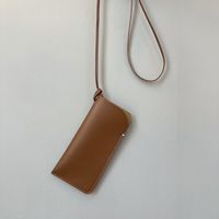 Étui à lunettes portable pour l'extérieur, organiseur de voyage pour lunettes avec cordon, housse en cuir PU