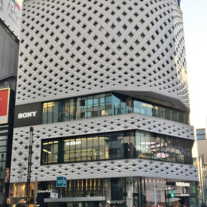 Panneau de mur-rideau en aluminium contemporain, anodisé, revêtement extérieur, imperméable, ignifuge, façade de bâtiment - Product Image 3
