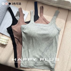 Débardeur élastique Happy Plus pour femmes grandes tailles, couleur unie, tricoté en fibre de viscose, confortable, coupe ajustée - Product Image 2
