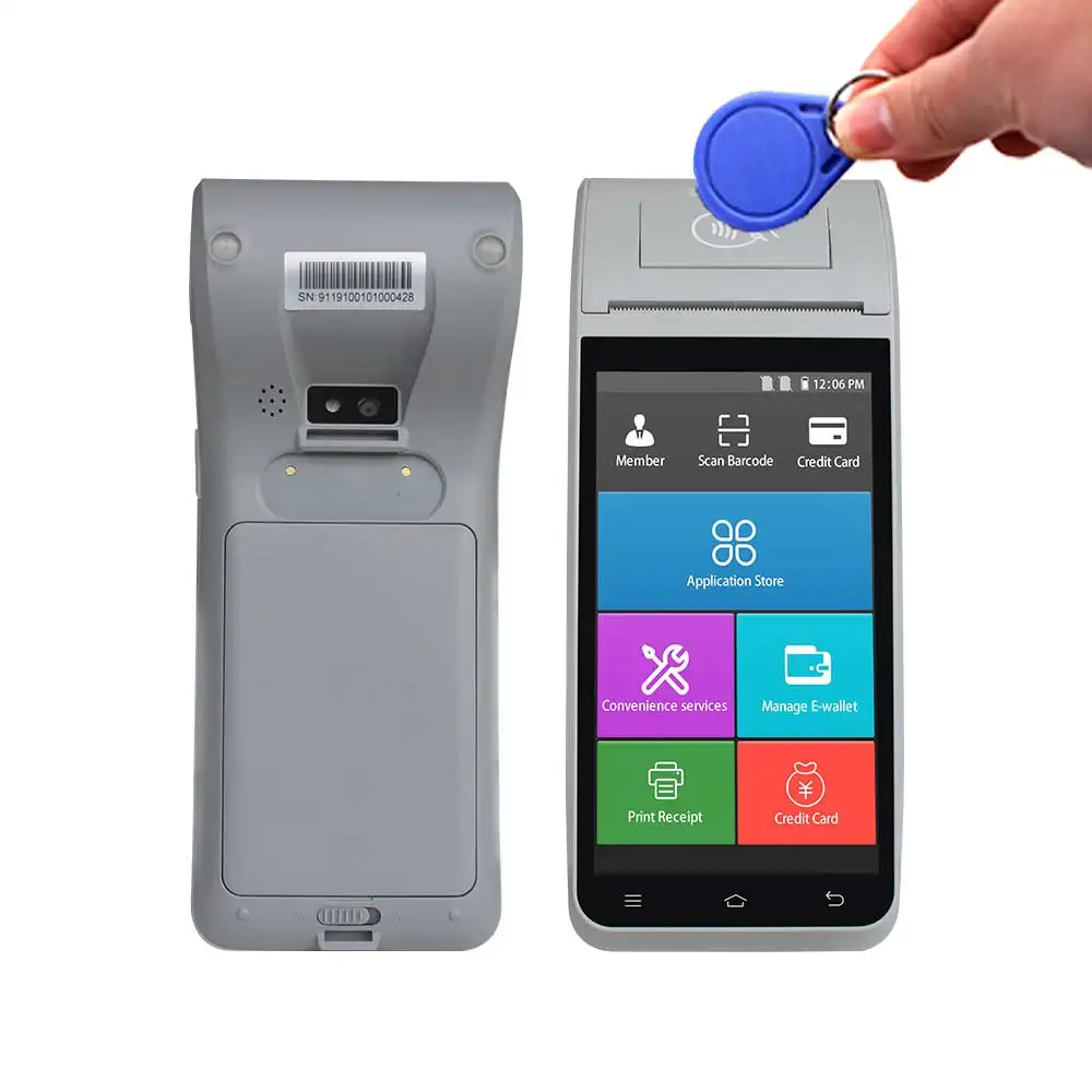 Third party app compatible android based handheld POS for grocery