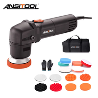 Polisseuse de voiture mini DA 800W, prise EU 230V | Orbitale de 12 mm, plaque de support rouge de 3 pouces, 6 vitesses, 1800-5400 tr/min, pour le detailing de précision
