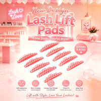 BLACKWINGS Coussinets de rehaussement de cils en silicone auto-adhésifs à motif de points, portables, 5 paires, 5 tailles, 7 couleurs, réutilisables, protections pour permanente et kératine