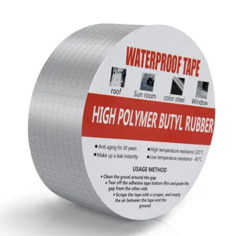 Waterproof Aluminum Foil Butyl Sealing Repair Tape Butyl Flashing Tape Butyl Waterproof Tape Waterproof Membrane