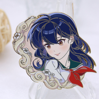 Vente en gros sans minimum, logo personnalisé, perle en métal plaqué or, artisanat anime et dessin animé pour épinglette en émail dur personnalisée