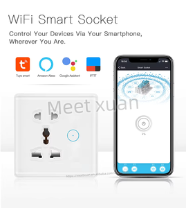 Enchufe Universal para UE, Reino Unido y EE. UU., Enchufe Inteligente WiFi Tuya con 5 Tomas y Compatible con <span class=keywords><strong>Alexa</strong></span> y Google Home - Product Image 3
