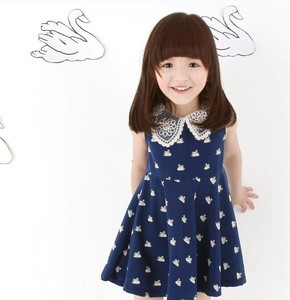 Vestido Corto sin Mangas con Estampado de Animales para Niñas, con Volantes de Encaje, de Proveedor Chino - Product Image 1