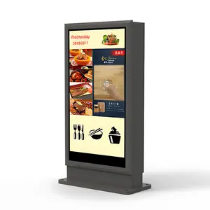 Hd Lcd Touch Advertenties Display Bewegwijzering Gratis Stand Touch Screen Totem Video Outdoor