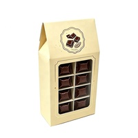 Boîte d'emballage personnalisée pour chocolats et bonbons en papier recyclé avec fenêtre et séparateurs, taille sur mesure du fabricant