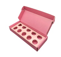 Großhandel Rosa Schokoladenbox mit Papiereinsatz Karton Lebensmittelverpackung Keksdose Versandbox mit Eigenem Logo für Versand und Lieferung