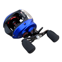 Carrete de Pesca Ultraligero 7.2:1 4BB para Pesca de Arrastre en Ríos y Agua Salada, Mano Derecha, Construcción Metálica, Sistema de Dos Velocidades