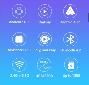 กล่อง AI CarPlay ไร้สาย OEM ODM 4GB 32GB กล่องมัลติมีเดียอัจฉริยะ รองรับ <span class=keywords><strong>Netflix</strong></span> YouTube Play Store ดาวน์โหลดแอป - Product Image 4