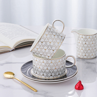 P&T Royalware Coffret Cadeau de 15 Pièces de Tasses à Thé et à Café en Porcelaine Fine de Luxe pour la Restauration Hôtelière (Horeca) - Vente en Gros
