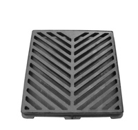 Grille de couverture de trou d'homme carrée en fonte ductile personnalisée avec charnière